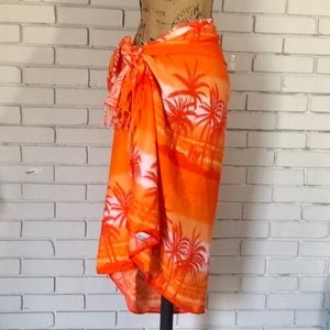 Beachwear swim scarf skirt wrap floral